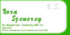 nora szemerey business card